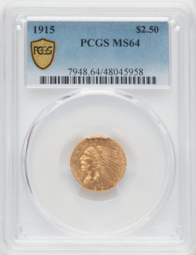 1915 $2.50 Indian Quarter Eagle PCGS MS64