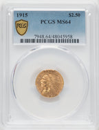 1915 $2.50 Indian Quarter Eagle PCGS MS64
