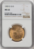 1909-D $10 Indian Eagle NGC MS62