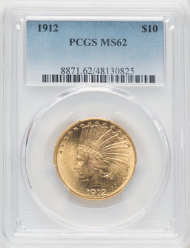 1912 $10 Indian Eagle PCGS MS62