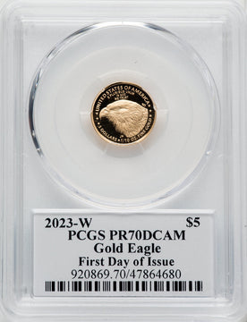 2023-W 4-Coin Set Gold American Eagle FDI PCGS PR70 Thomas Cleveland Signed