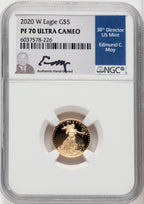 2020-W Gold American Eagle 4-Coin Set NGC PF70 Moy Signed