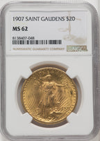 1907 $20 Saint Saint-Gaudens Double Eagle NGC MS62 (5420015)