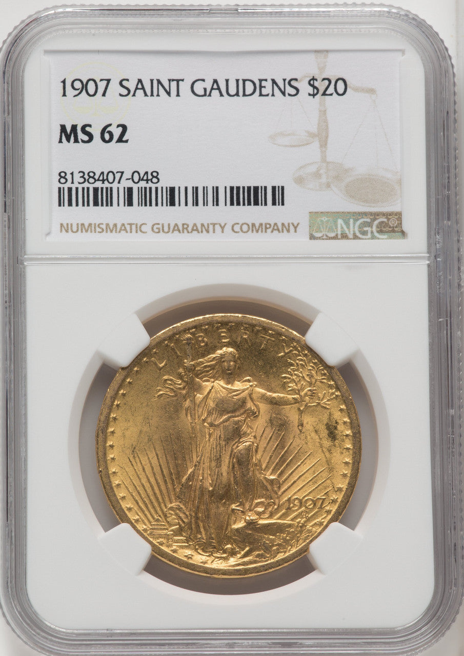 1907 $20 Saint Saint-Gaudens Double Eagle NGC MS62 (5420015)