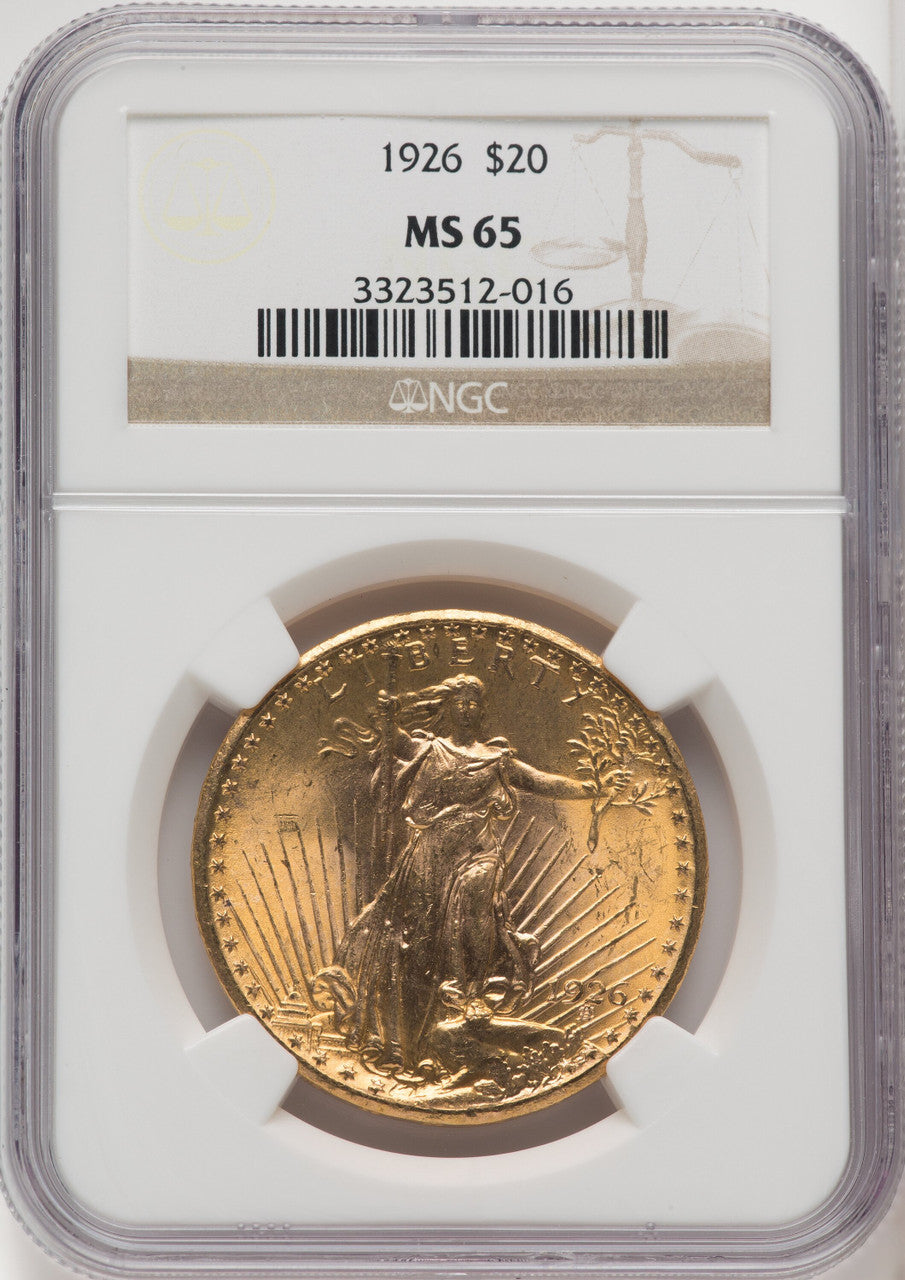 1926 $20 Saint-Gaudens Double Eagle NGC MS65 (767470003)