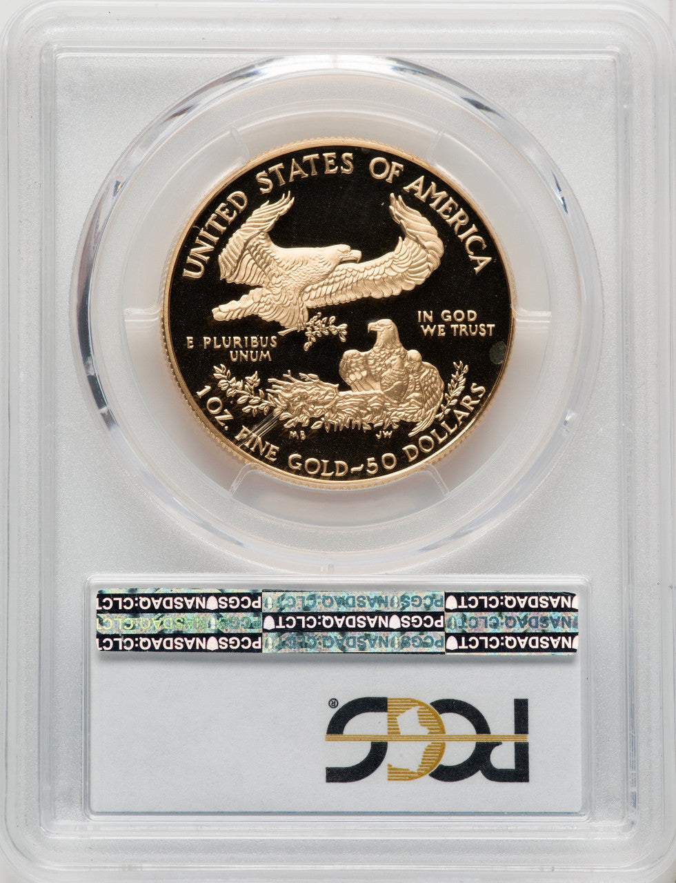 1994-W $50 One-Ounce Gold Eagle Blue Gradient PCGS PR70