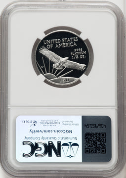 1997-W $50 Half-Ounce Platinum Eagle Brown Label NGC PF70 (766692007)