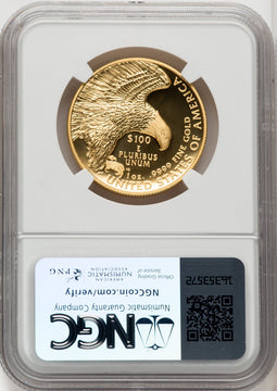 2019-W $100 High Relief Enhanced DMPL Brown Label NGC MS70