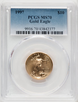 1997 $10 Quarter-Ounce Gold Eagle PCGS MS70 (759907022)