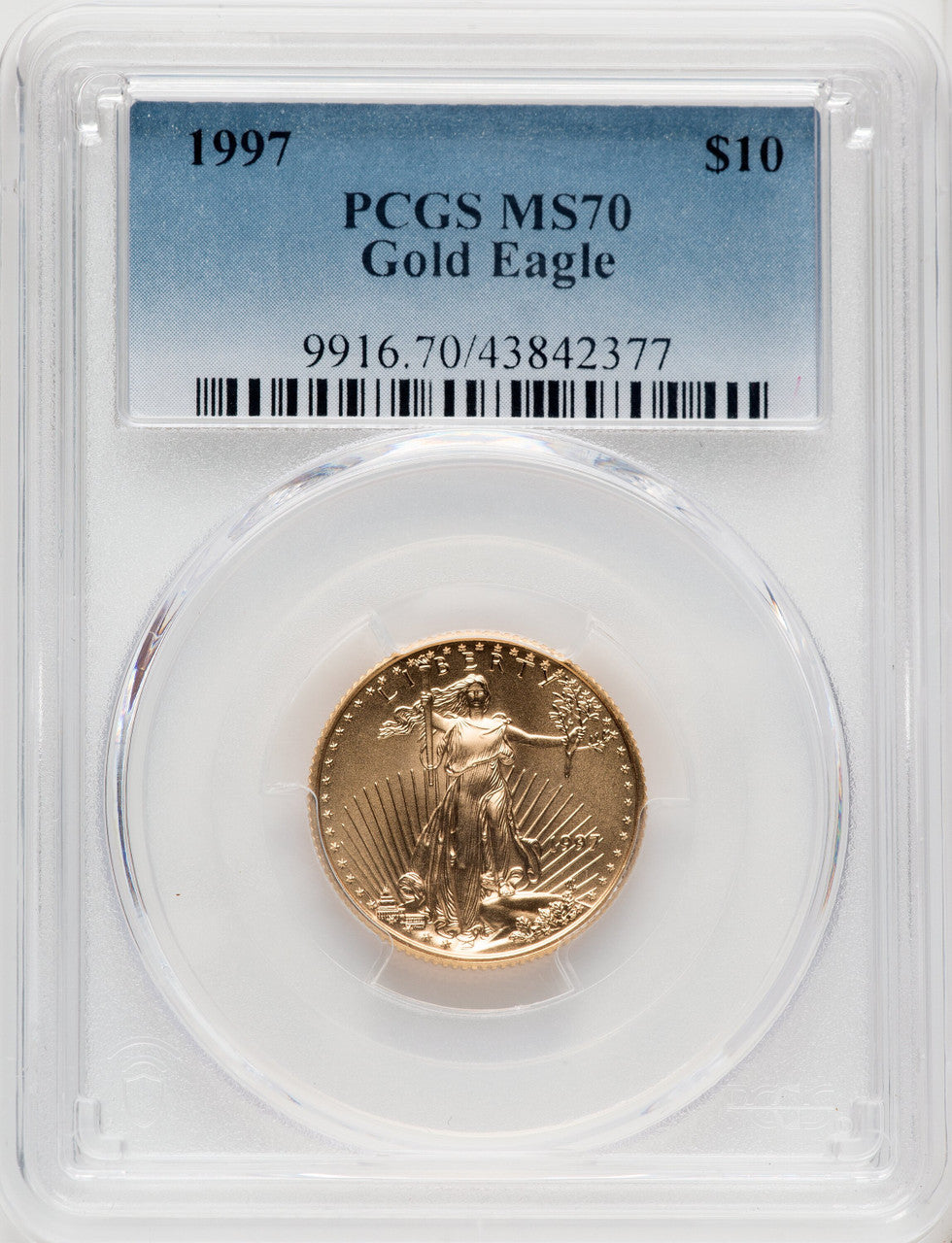 1997 $10 Quarter-Ounce Gold Eagle PCGS MS70 (759907022)