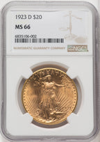 1923-D $20 Saint-Gaudens Double Eagle NGC MS66 (766125023)