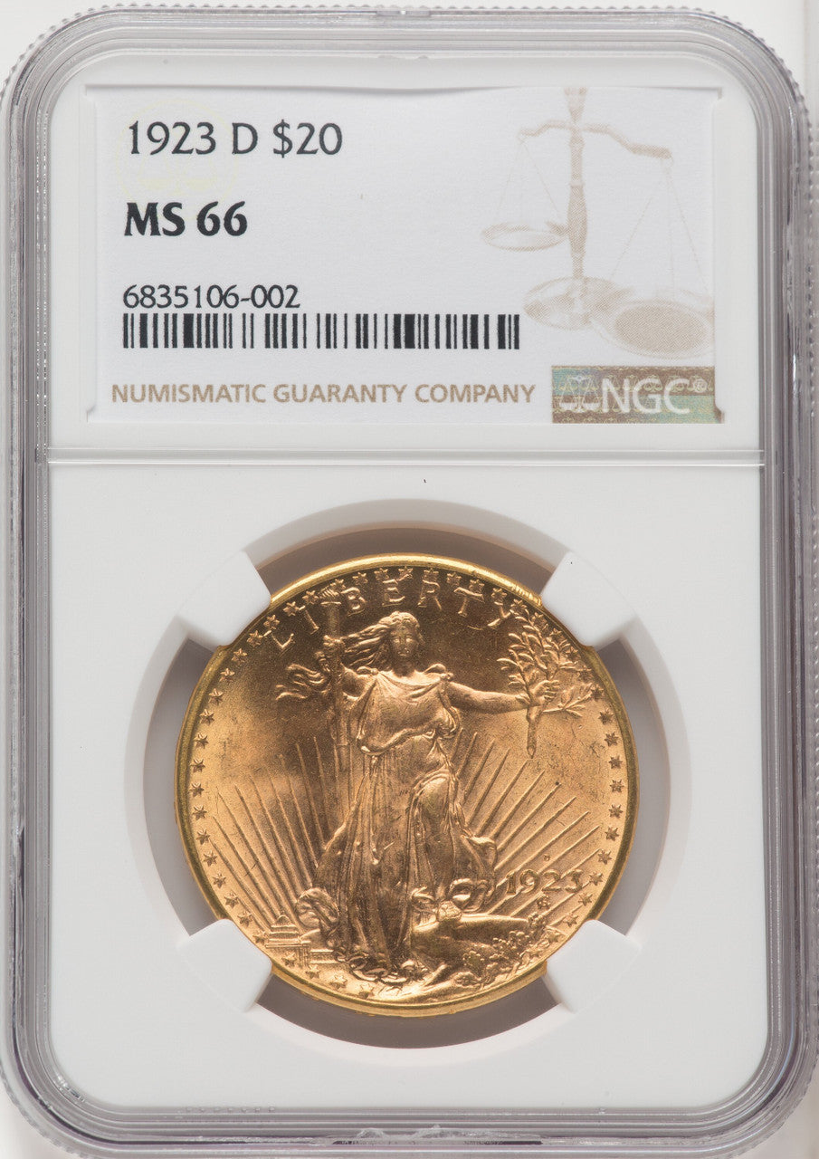 1923-D $20 Saint-Gaudens Double Eagle NGC MS66 (766125023)