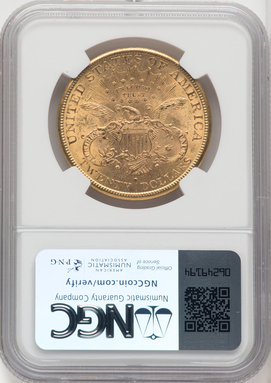 1882-S $20 Liberty Double Eagle NGC MS62