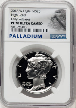 2018-W $25 Palladium First Strike NGC PF70 (765752005)