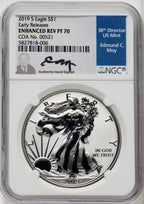 2019-S Silver Eagle Enhanced Reverse Proof ER NGC PF70 Ed Moy