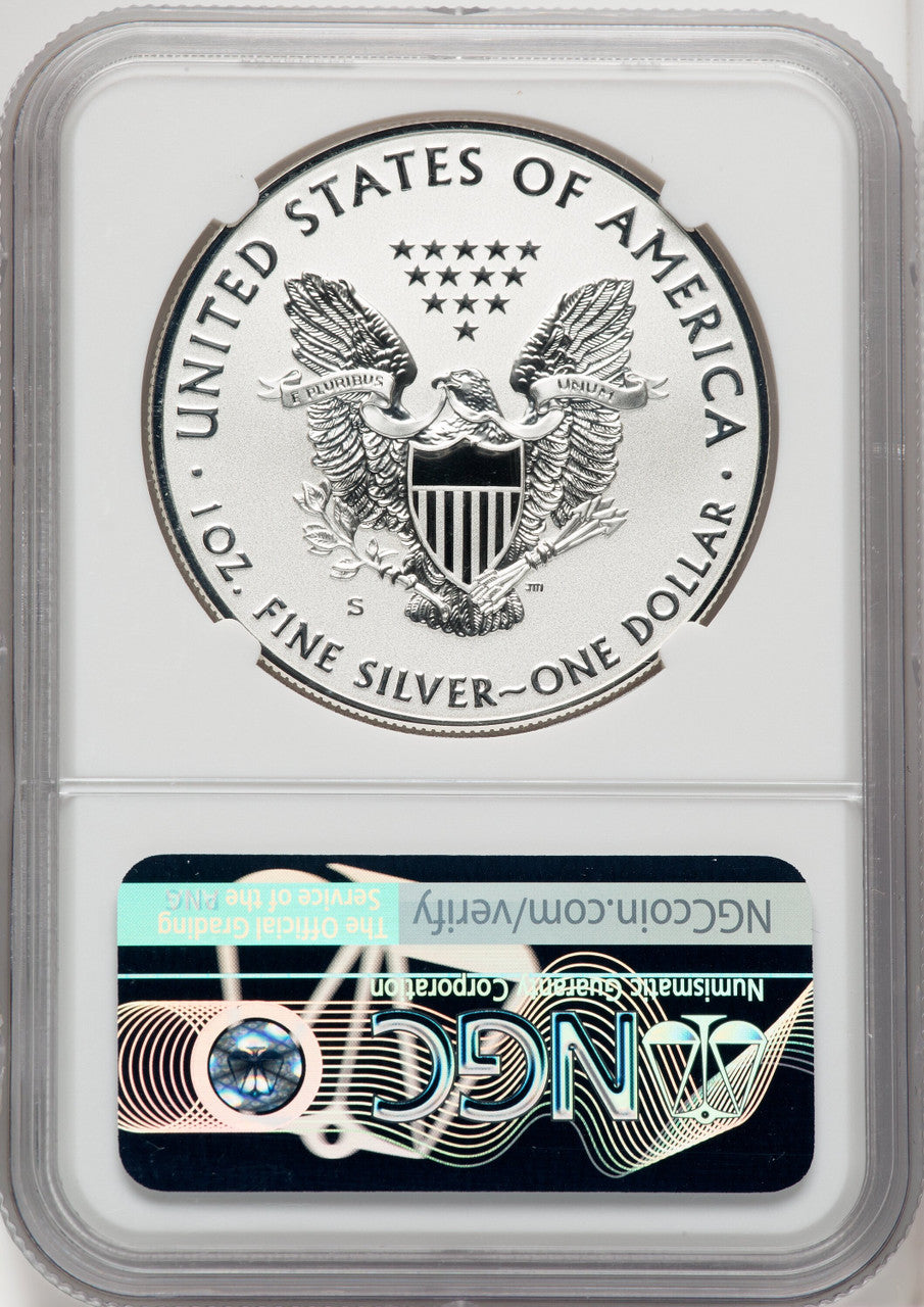 2019-S Silver Eagle Enhanced Reverse Proof ER NGC PF70 Ed Moy