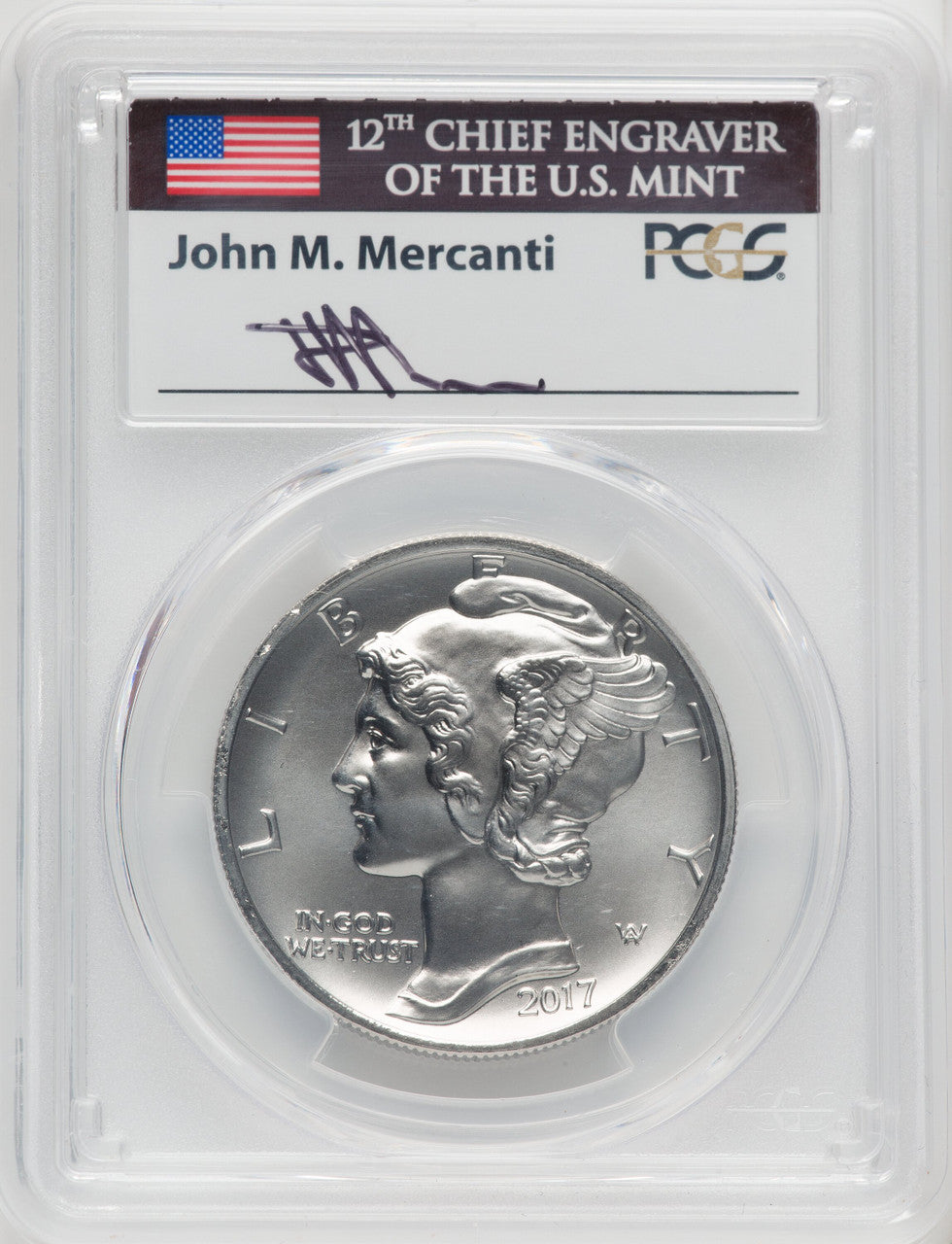 2017 $25 Palladium First Strike Mercanti PCGS MS70