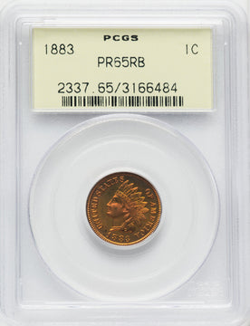 1883 1C RB Proof Indian Cent PCGS PR65