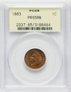 1883 1C RB Proof Indian Cent PCGS PR65