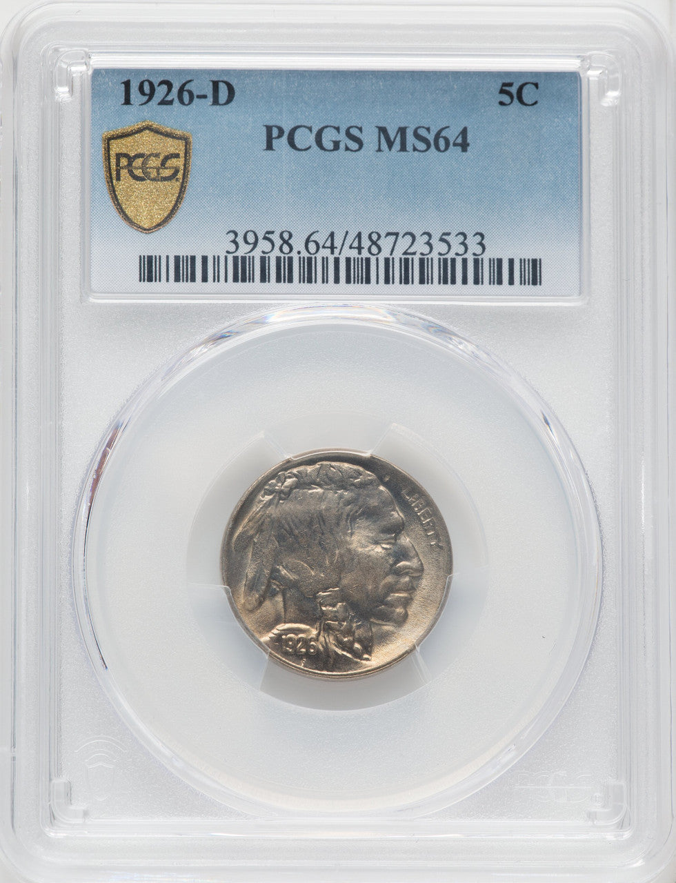 1926-D 5C Buffalo Nickel PCGS MS64
