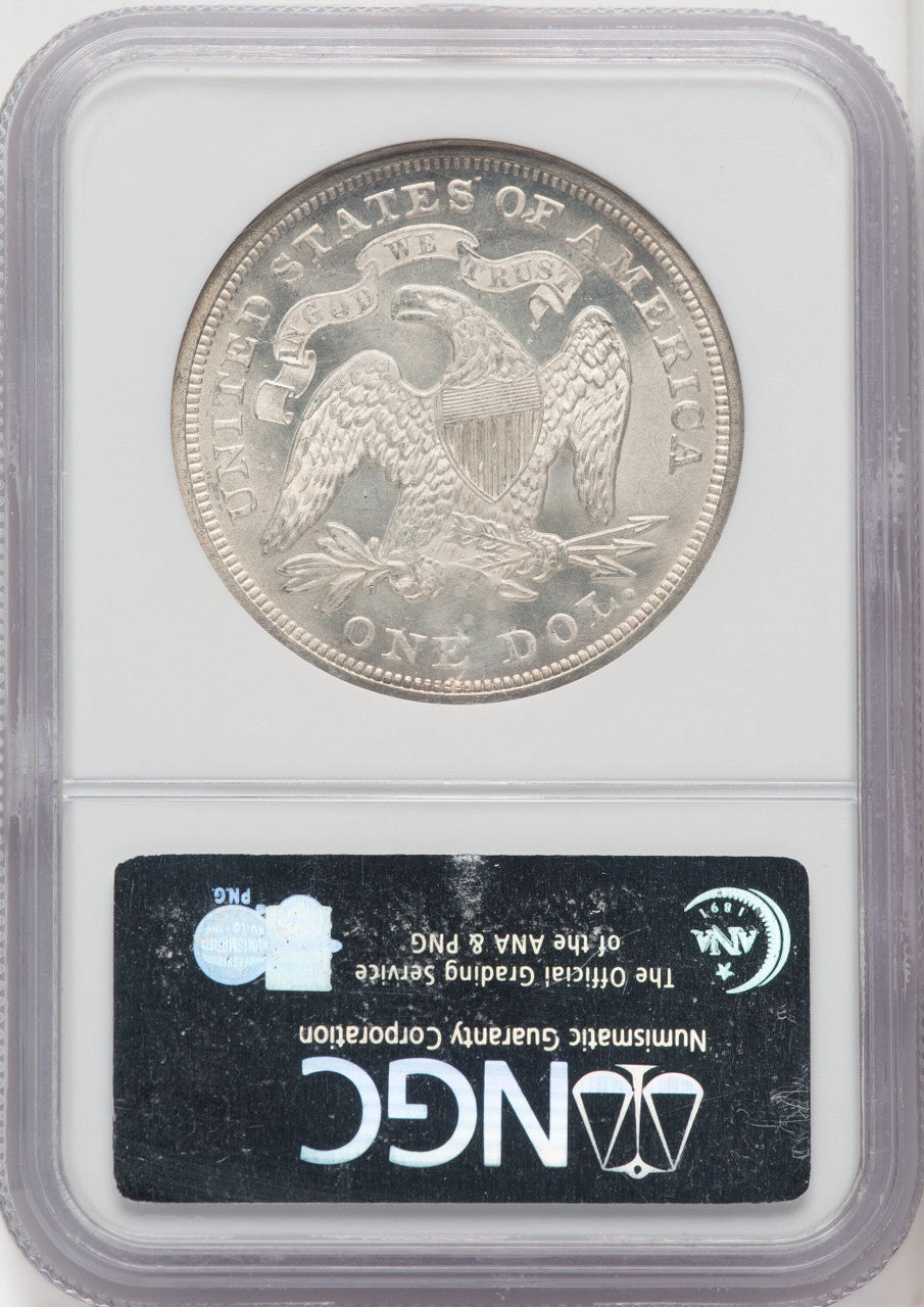 1870 S$1 Seated Dollar NGC MS65