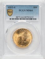 1912-S $10 Indian Eagle PCGS MS64