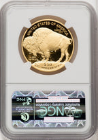 2013-W One-Ounce Gold Buffalo First Strike FR Bison Label NGC PF70