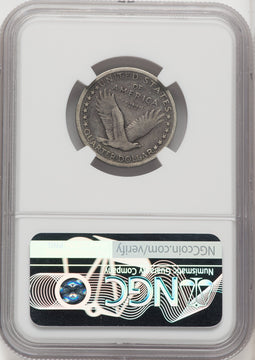 1916 25C Standing Liberty CAC Standing Liberty Quarter NGC VG8