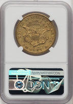 1851-O $20 CAC Liberty Double Eagle NGC AU55