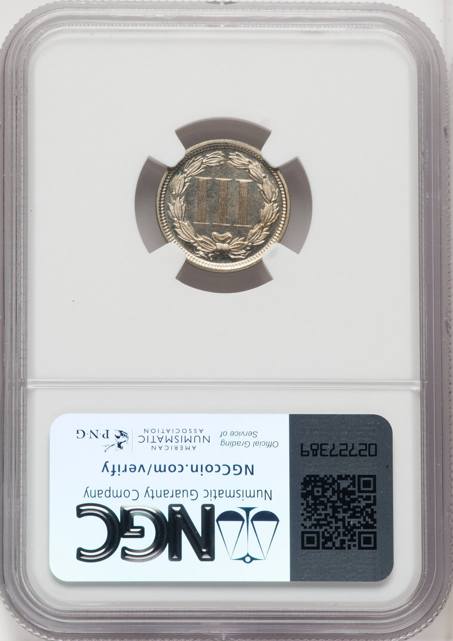 1876 3CN CA Proof Three Cent Nickel NGC PR66