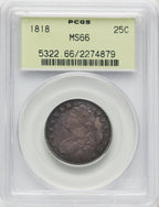 1818 25C Bust Quarter PCGS MS66