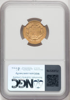 1866 $3 Three Dollar Gold Pieces NGC AU55