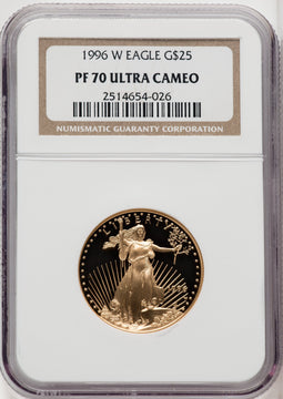 1996-W $25 Half-Ounce Gold Eagle NGC PF70 (767742003)