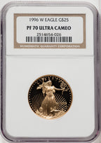 1996-W $25 Half-Ounce Gold Eagle NGC PF70 (767742003)