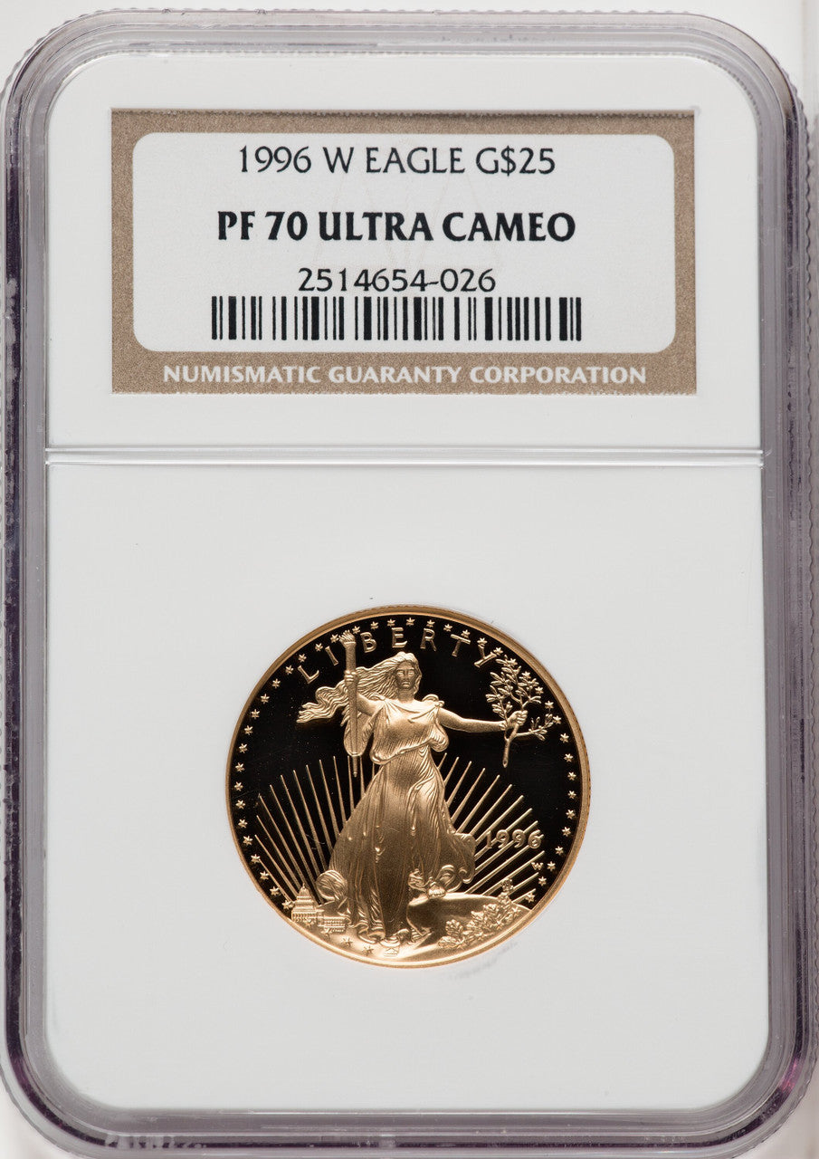 1996-W $25 Half-Ounce Gold Eagle NGC PF70 (767742003)