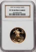 1997-W $25 Half-Ounce Gold Eagle NGC PF70