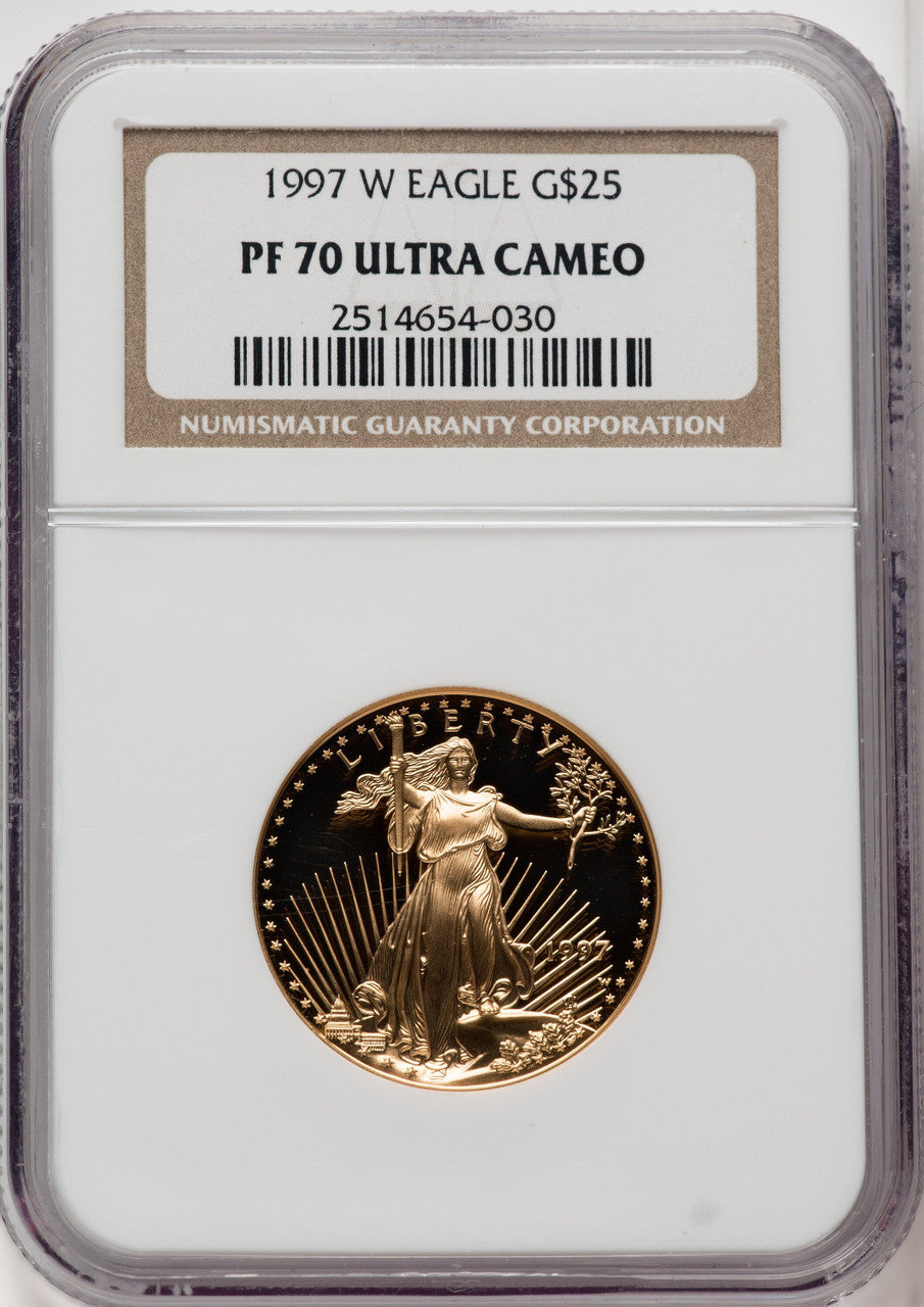 1997-W $25 Half-Ounce Gold Eagle NGC PF70