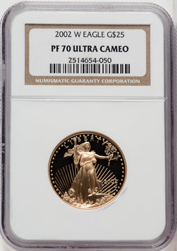 2002-W $25 Half-Ounce Gold Eagle NGC PF70 (767742001)
