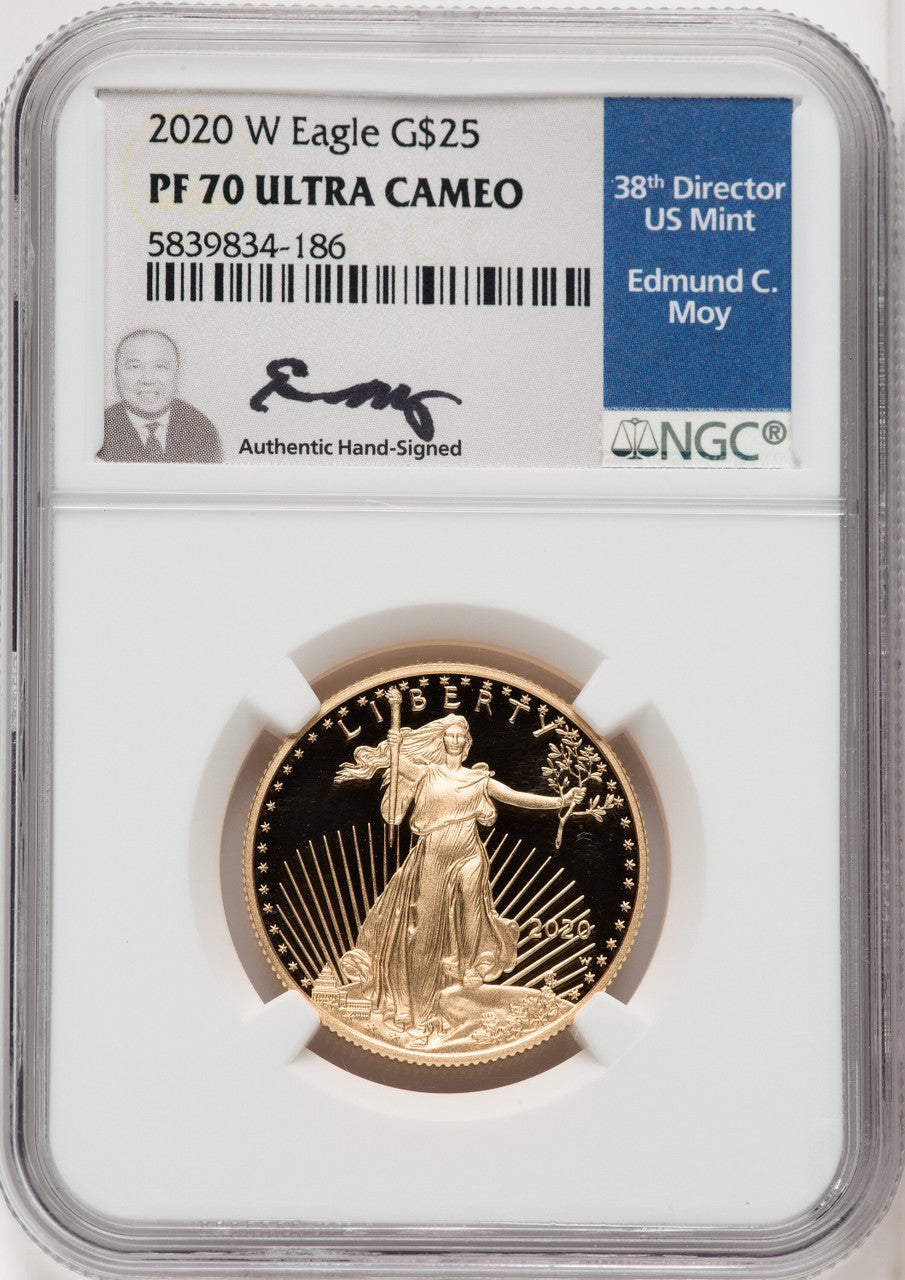 2020-W Half-Ounce Gold Eagle NGC PF70 Ed Moy