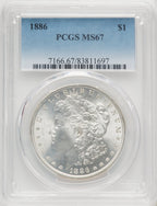 1886 $1 Morgan Dollar PCGS MS67 (505005024)