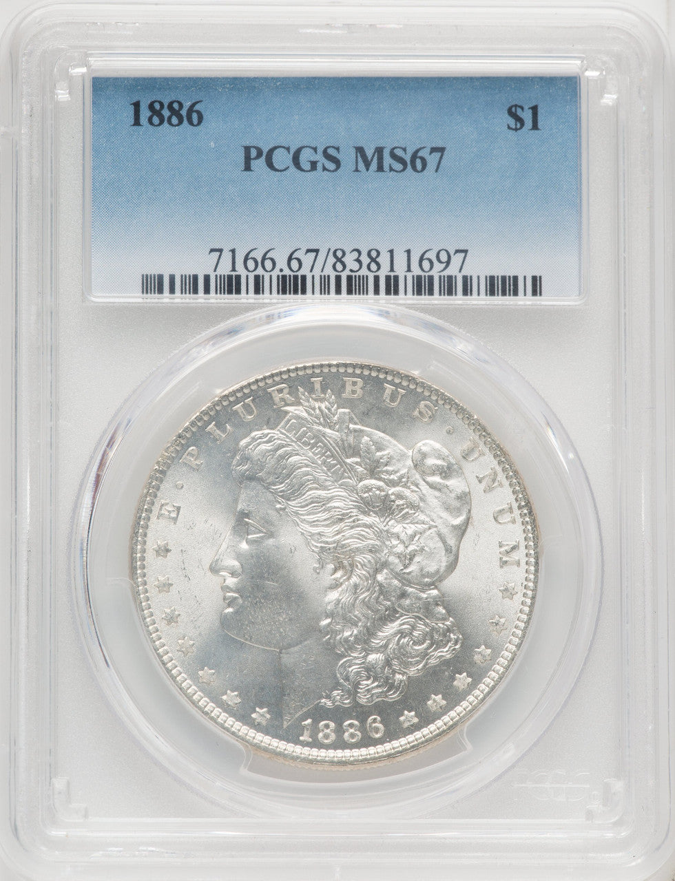 1886 $1 Morgan Dollar PCGS MS67 (505005024)