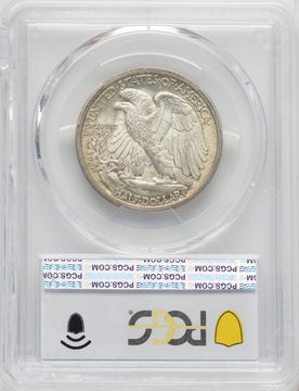 1917-D 50C OBVERSE CAC Walking Liberty Half Dollar PCGS MS63