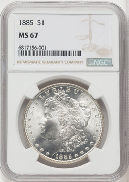1885 $1 Morgan Dollar NGC MS67 (506071003)