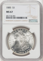 1885 $1 Morgan Dollar NGC MS67 (506071003)