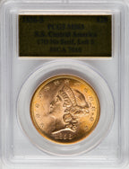 1856-S $20 NoSerLf S Gold Foil Liberty Double Eagle PCGS MS63