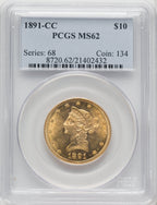 1891-CC $10 Liberty Eagle PCGS MS62 (505020001)