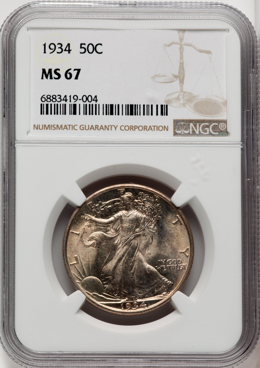 1934 50C Walking Liberty Half Dollar NGC MS67 (506188002)