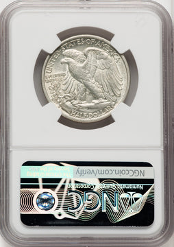 1918-D 50C Walking Liberty Half Dollar NGC AU58