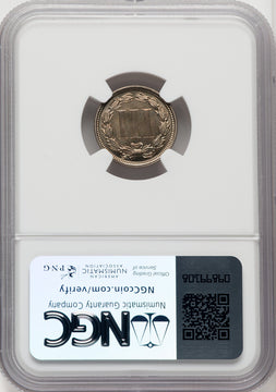1874 3CN Proof Three Cent Nickel NGC PR67