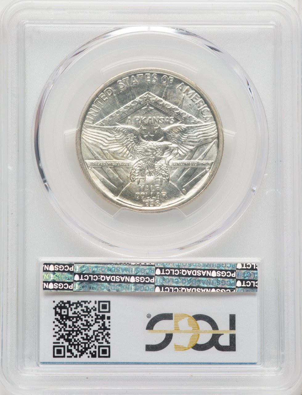 1938-S 50C Arkansas CAC Commemorative Silver PCGS MS66+